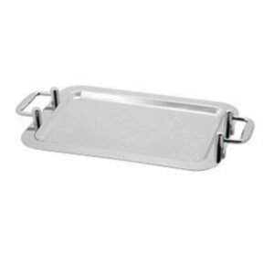 Omega Deluxe Stainless Steel Rectangular Platter With Handles
