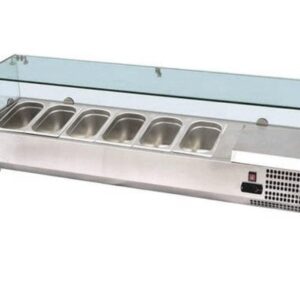 suttonaire-esl3884-refrigerated-59-topping-rail-with-glass-sneeze-guard